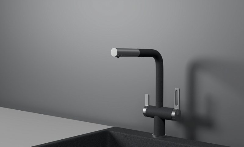 Смеситель для кухни Granula 8170, ГРАФИТ графит